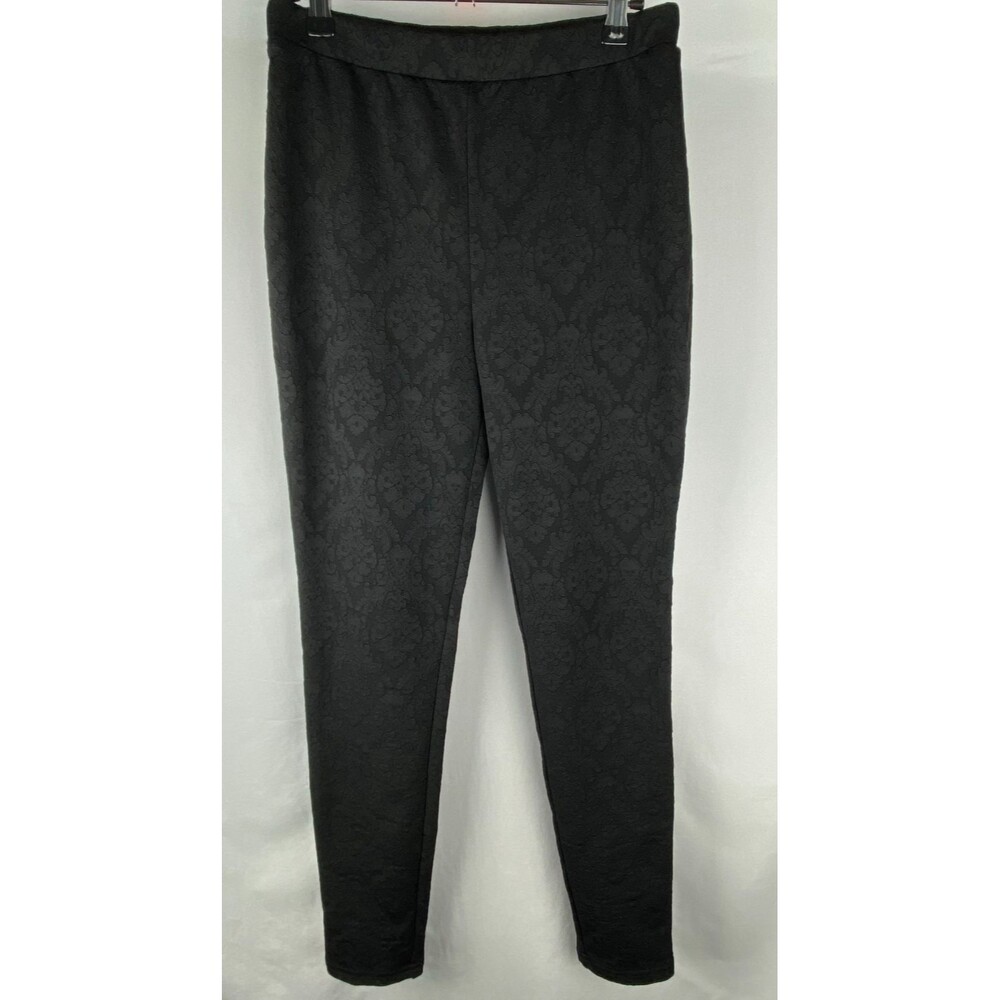 Forever‎ 21 Stretch Pants Womens Large Black Lace Leggings Dark Coquette